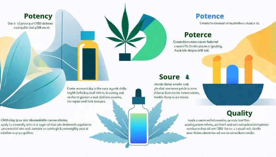 Key considerations for selecting CBD vape oil such as potency, source, and quality